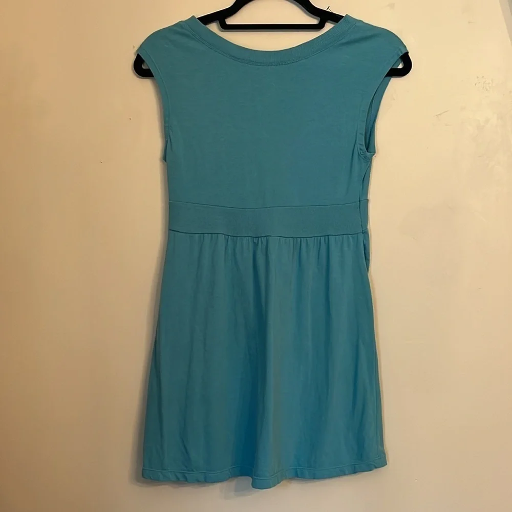 Aeropostale Teal V Neck Babydoll Mini Dress Y2K Early 2000s Size L